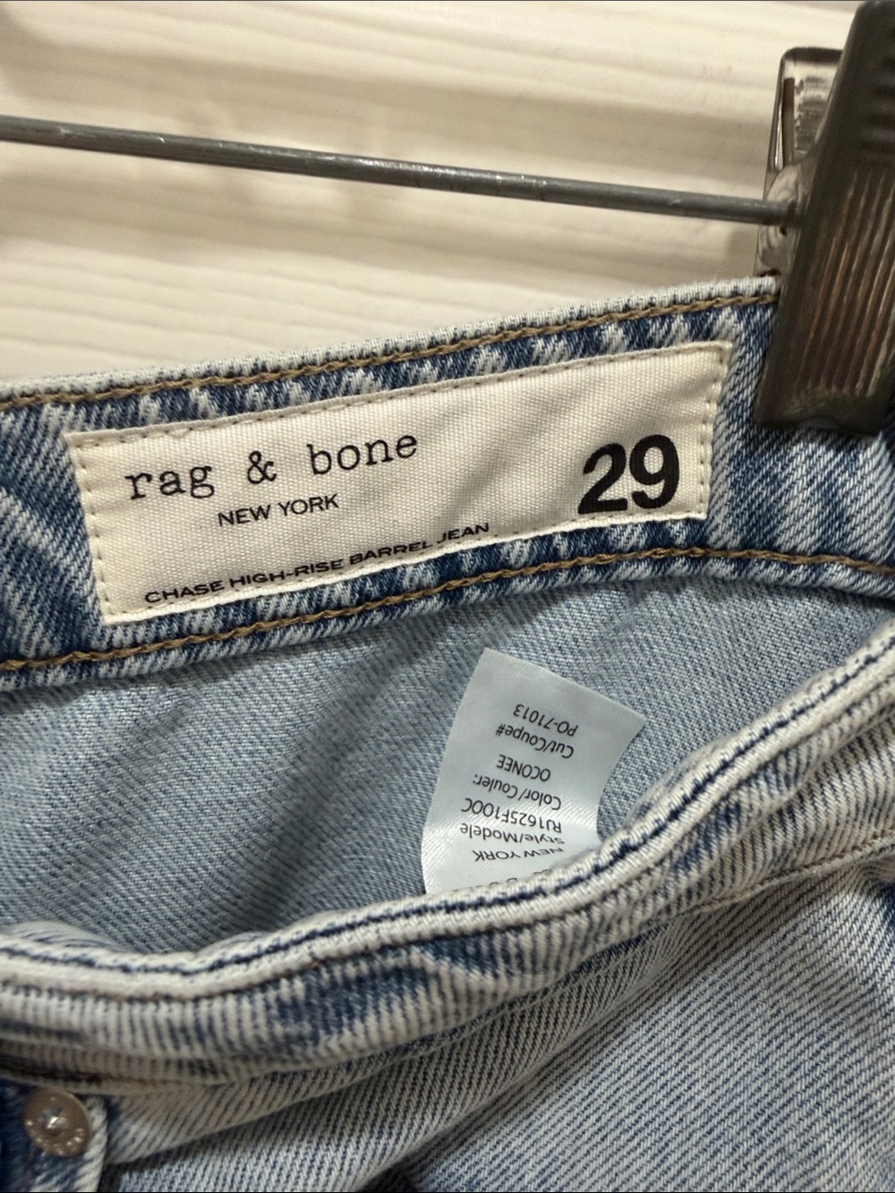 rag & bone Chase High-Rise Barrel Jean Oconee Boho Size 29 - Picture 4 of 12